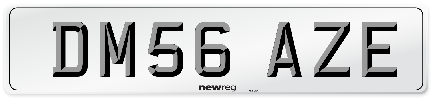 DM56 AZE Number Plate from New Reg